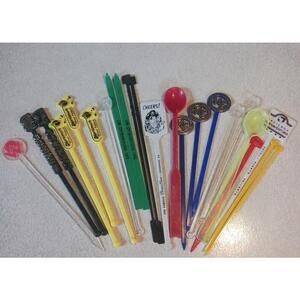Vintage Swizzle and Stir Sticks 23 Reusable